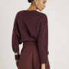 Brown Structured Tailored Shorts