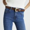 Brown Suede Buckle Belt