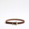 Brown Suede Buckle Belt