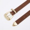 Brown Suede Buckle Belt