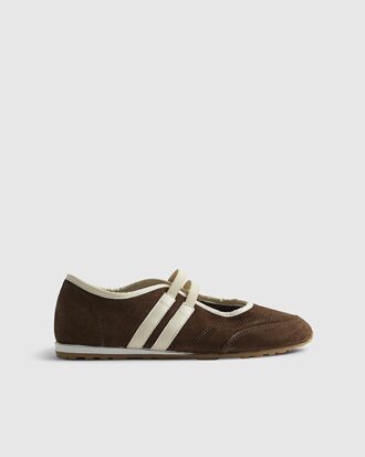 Brown Suede Double Strap Shoes Brown Suede Double Strap Shoes