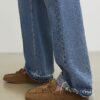 Brown Suede Eyelet Loafers