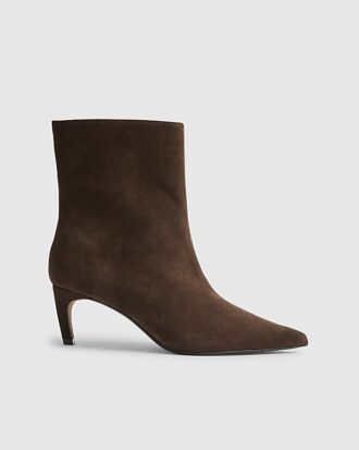 Brown Suede Pointed Heel Boots Brown Suede Pointed Heel Boots