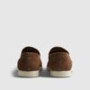 Brown Suede Woven Loafer