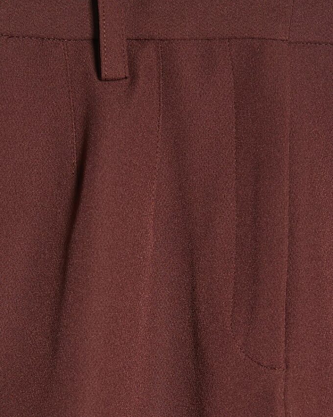 Brown Tailored Barrell Leg Trousers