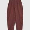 Brown Tailored Barrell Leg Trousers