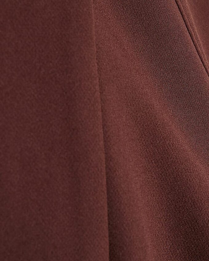 Brown Tailored Funnel Neck Bomber Jacket