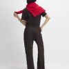 Brown Tailored Wide Leg Joggers
