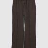 Brown Tailored Wide Leg Joggers