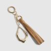 Brown Tassel Link Bag Charm