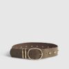 Brown Thick Studded Belt