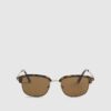 Brown Tortoise Clubmaster Sunglasses