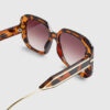 Brown Tortoise Square Glam Sunglasses