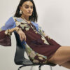 Brown Tropical Border Print Beach Tunic