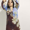Brown Tropical Border Print Beach Tunic