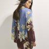 Brown Tropical Border Print Beach Tunic