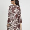 Brown Tropical Print Beach Shirt