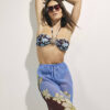 Brown Tropical Print Maxi Beach Skirt