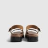 Brown Wide Fit Ring Buckle Flatform Sandals