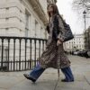 Brown Waterfall Leopard Long Duster Coat