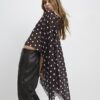 Brown Waterfall Polka Dot Cape