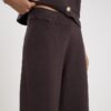 Brown Wide leg Knitted Trousers