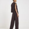 Brown Wide leg Knitted Trousers