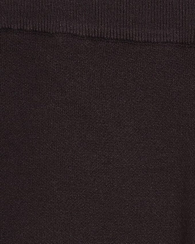 Brown Wide leg Knitted Trousers