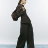 Brown Wide Leg Trousers
