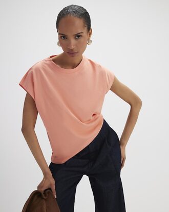 Coral Grown On Sleeve T-Shirt