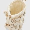 Cream 3D Floral Laser Cut Bucket Bag
