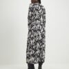 Cream Animal Print Long Sleeve Maxi Dress