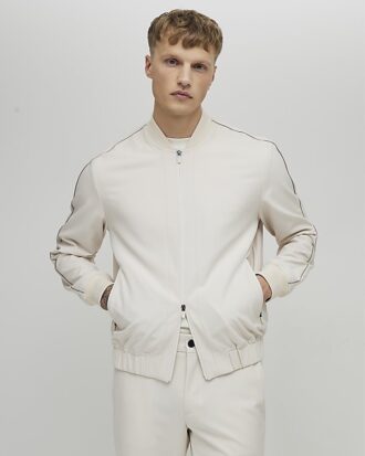 Cream Bomber Jacket