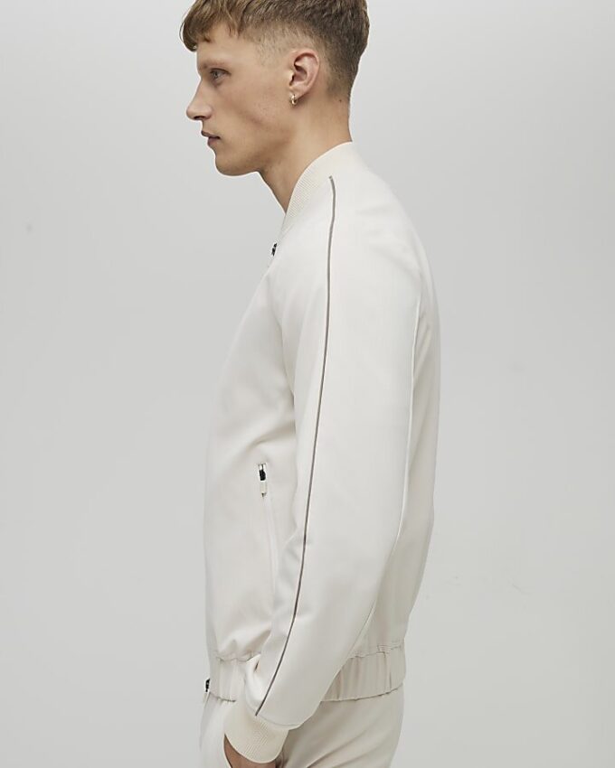 Cream Bomber Jacket