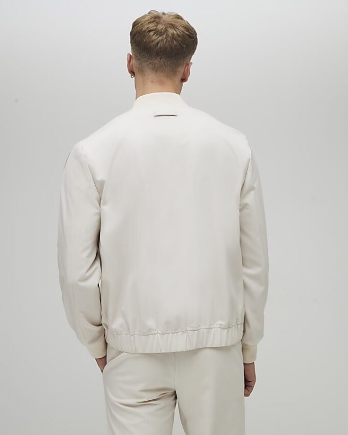 Cream Bomber Jacket