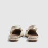 Cream Bow Sling Back Pumps