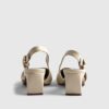 Cream Chisel Toe Slingback Court Heels