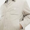 Cream Cord Padded Shacket