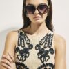 Cream Cornelli Knit Mini Dress
