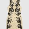 Cream Cornelli Knit Mini Dress
