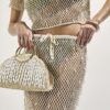 Cream Crochet Embellished Midi Beach Skirt