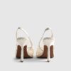 Cream Crochet Slingback Heels