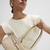 Cream Fitted Knit Sleeveless Top
