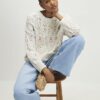 Cream Floral Embroidered Jumper