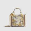 Cream Floral Tote Bag
