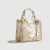Cream Floral Tote Bag