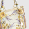 Cream Floral Tote Bag