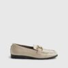 Cream Gold Trim Loafers