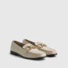 Cream Gold Trim Loafers