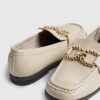 Cream Gold Trim Loafers